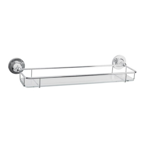 Glass Shelf With Rail - Porcelain Stem