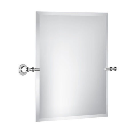 Square Swivel Bathroom Mirror W600xH600mm - Porcelain Stem